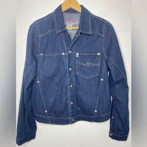 Silver Clothing Co Denim Shirt Jacket Vintage Western Size Medium